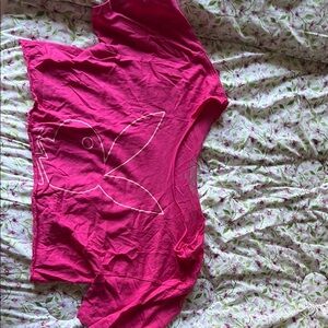Pink Graphic Crop Top